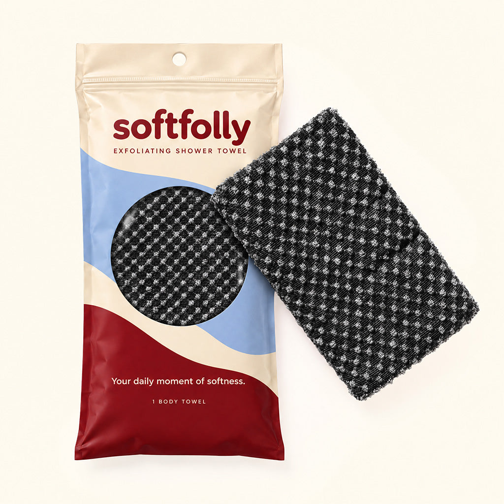 Softfolly Japanese Washcloth – Exfoliating Antibacterial Shower Towel