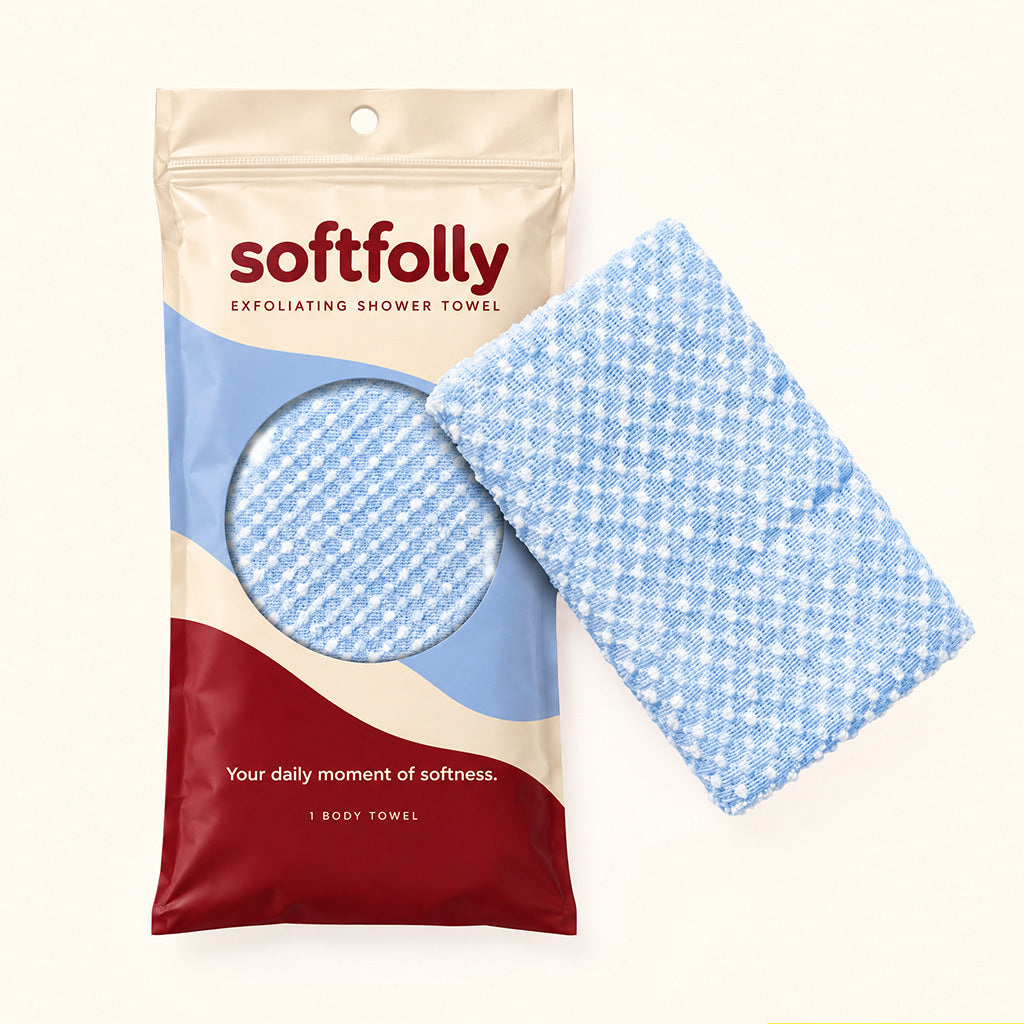 Softfolly Japanese Washcloth – Exfoliating Antibacterial Shower Towel