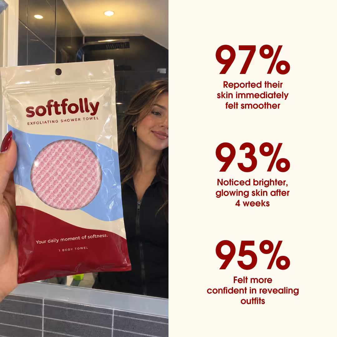 Softfolly Japanese Washcloth – Exfoliating Antibacterial Shower Towel